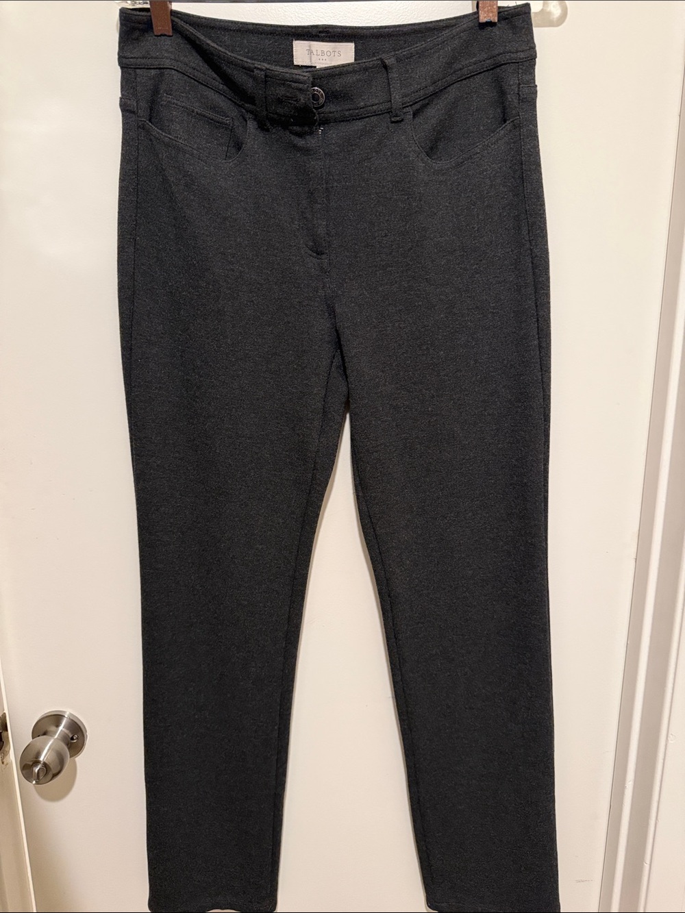 Talbots Dark Charcoal Ponte Skinny Trousers